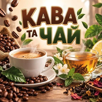 Баннер "Кофе и чай", размер 2х2 м.