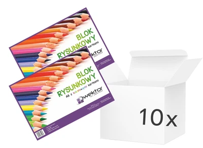 Zestaw bloków rysunkowych Wektor Colour A3 16 arkuszy 10 szt (5906395355204)