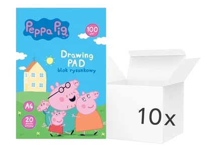 Zestaw bloków rysunkowych Astra Peppa Pig A4 20 arkuszy 10 szt (5901137222950)
