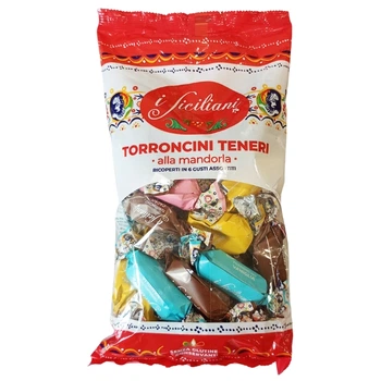 М'які сицилійські нуга-цукерки I Siciliani Torroncini Teneri alla Mandorla 400 г