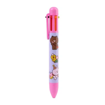 Ручка кулькова Yes «Line Friends» 0,7 мм автоматична, 6 кольорів 412245