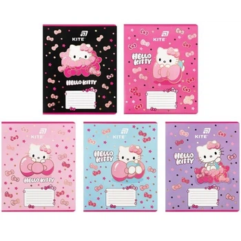 Зошит 18 арк., клітинка, фольга + УФ лак, Hello Kitty-1 Kite HK26-236-1