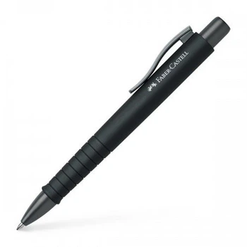 Ручка кулькова Faber-Castell Poly Ball XB автоматична з синім чорнилом чорна 26558