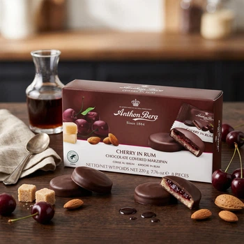 Шоколадні цукерки Anthon Berg Cherry in Rum Марципан з вишнею в ромі 8 шт 220 г