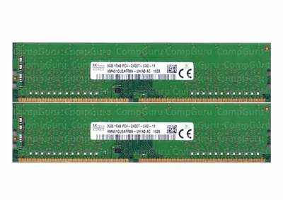 Оперативная память для ПК Hynix DDR4 16GB (2x8GB) 2400MHz UDIMM 1Rx8 PC4-2400T (HMA81GU6AFR8N-UH)