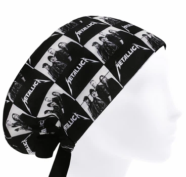 Медична шапочка жіноча HeadwearUniverse універсальна принт Metallica