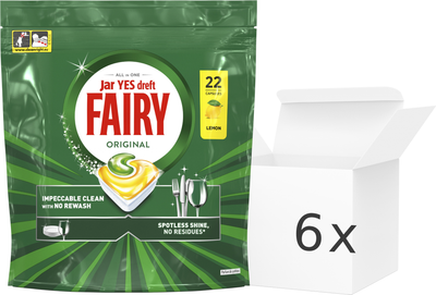 Набір Капсули для посудомийних машин Fairy Original All In One Лимон 132 шт (ZES8700216361606)