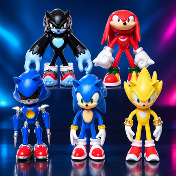 Набор фигурок Sonic the Hedgehog 6 героев 11 см Соник, Тейлз, Наклз, Руж, Металл Соник, Доктор Эггман Подвижные фигурки