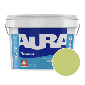 Краска интерьерная латексная Aura Neolatex NCS S 1040-G50Y (салатовый 2) глубокоматовая 10 л