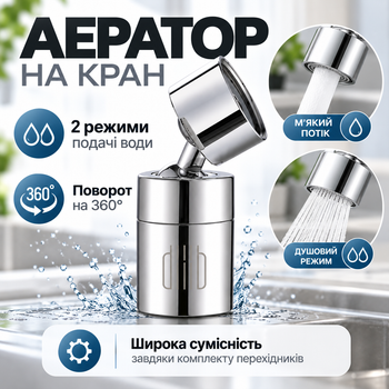 Аератор Xiaomi Dabai Diiib DXSZ003 средней длины, с комплектом переходников, насадка на кран водосберигательная