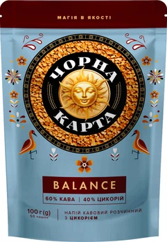 Кофейный напиток растворимый с цикорием Чёрная Карта Balance 100 г (8721077551135)