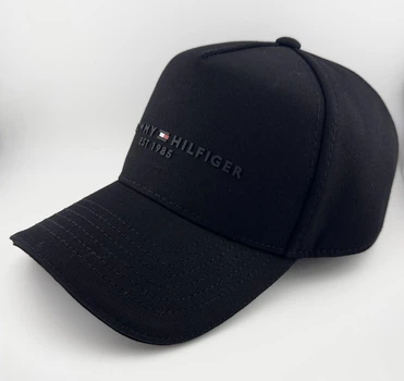 Мужская Шерстяная Бейсболка Тракер TOMMY HILFIGER Черная открытая сзади размер S (57-58 см)