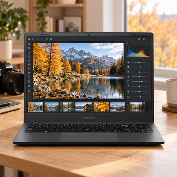 Ноутбук 15,6" Medion (Lenovo Group) E15413 | IPS (1920x1080) FullHD | Intel Core i7-1255U | Intel Iris Xe Graphics | RAM 16 ГБ | SSD 1 ТБ | Win11 (5532) - Уцінка