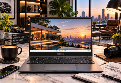 Ноутбук 15,6" Medion (Lenovo Group) E15423 | IPS (1920x1080) FullHD | Intel Core i3-1115G4 | Intel UHD Graphics | RAM 8 ГБ | SSD 256 ГБ | Win11 (5454) - Уцінка