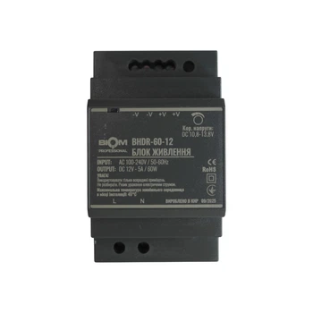 Блок питания Biom Professional DC12 60W BHDR-60-12 5A под DIN-рейку