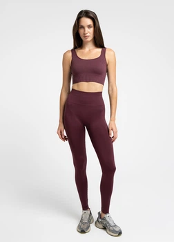 Безшовний топ в рубчик на широких бретелях Giulia TOP RIB S/M Violet-eggplant