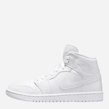 Женские кеды кожаные высокие Nike Wmns Air Jordan 1 Mid DV0991-111 37.5 (6.5US) 23.5 см Белые (196149384191)