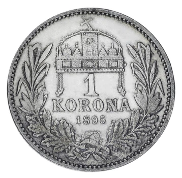 Монета Австрийско-Венгерская империя 1 крона 1895 Серебро F-VF