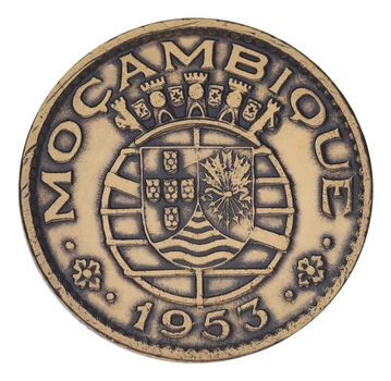 Монета Мозамбик 1 эскудо 1953 VF-AU