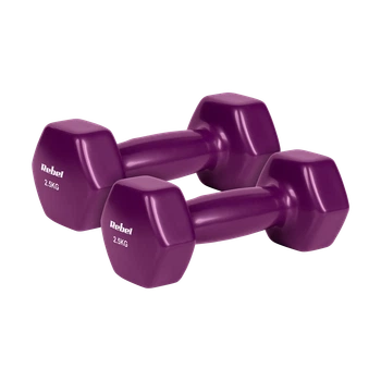 Гантелі чавунні вінілові HEX Rebel Active 2x2.5 кг (5901890136396)