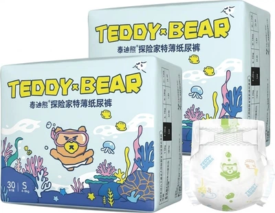 Подгузники Teddy Bear Explorer S (4-8 кг), 60 шт (2 x 30)