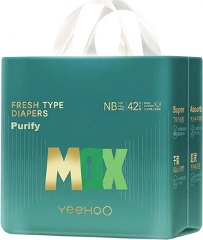 Подгузники YEEHOO Little Green Pants MAX NB, 42 шт