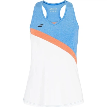 Майка для тенниса детская Babolat PLAY TANK TOP голубо-оранжево-белая 10-12 лет 3GTF071-1095