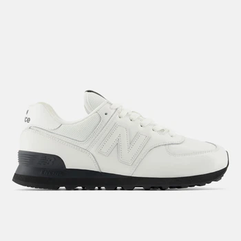 Мужские белые кожаные кроссовки New Balance 574 Leather 42 (8,5) 26,5 см (M5743H3)