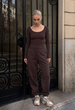 Женские спортивные штаны Стаф коричневые на флисе с логотипом Staff yo brown logo fleece M (408531)