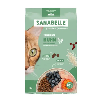 Корм для котів Bosch Sanabelle Sensitive Курка Чорниця при чутливому травленні 8 кг (857108)
