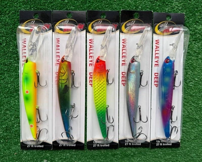 Набор Воблеров для троллинга Bandit Walleye Deep 120mm\17.7g (5шт) (8105-набор 3)