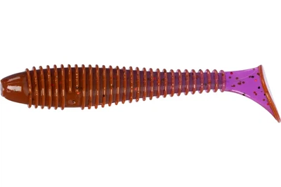 Силикон X-Fish Guddi Fat 4" (4шт/уп), цвет: Lox Red & Black Flake (4334007002)