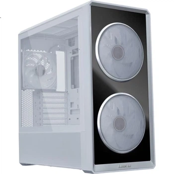 LIANLI L217 INF Infinite Mirror Edition, ігровий корпус для настільних комп'ютерів середнього розміру, білий, подвійне живлення/Підтримка материнських плат EATX/Підтримка вентиляторів, встановлених ззаду/