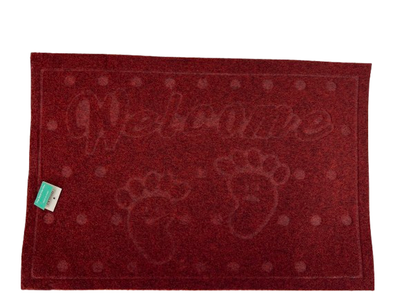 Килимок придверний Stenson Welcome N01580 38×58 см бордовий