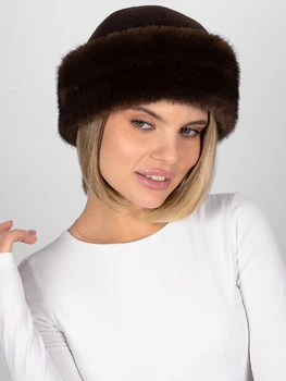 Шапка женская VILSS Cashmere/Mink Bra VL-2248-116-CHOC-MV2-M 56-58 Коричневая (ROZ6501064525)