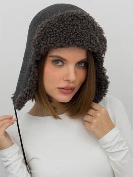 Шапка жіноча VILSS Inverno Cashmere Ram VLU-2502-77-15-VL6s 55-58 Темно-сіра/Асфальт (ROZ6501064572)
