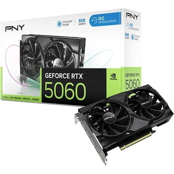 Відеокарта PNY GeForce RTX 5060 Dual Fan OC 8GB (VCG50608DFXPB1-O) EU [175220]