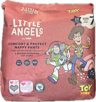 Підгузки-трусики ASDA Little Angels Comfort&Protect дизайн "Історія Іграшок" 7 (17+кг) 24 шт