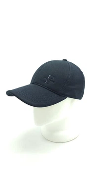 Бейсболка трикотажная Full Cap на резинке FlexFit с логотипом сбоку Fortune 54-55 Темно-синий