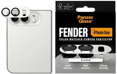 Szkło hartowane na aparat Apple iPhone Duo PanzerGlass Fender Camera Protector White (PG29718)