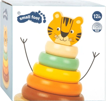 Piramidka Small Foot drewniana Safari Tygrys 7 elementów (4020972117069)