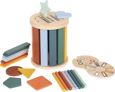 Drewniany sorter Small Foot Montessori z bębenkiem (4020972128164)