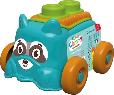 Zestaw miękkich klocków Clementoni Baby Clemmy Sensoryczny piesek niebieski 5 elementów (8005125174881)