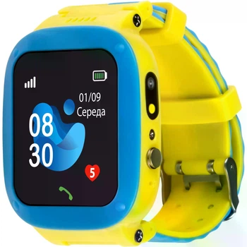 Дитячий смарт-годинник AmiGo GO004 Splashproof Camera+LED Blue-Yellow