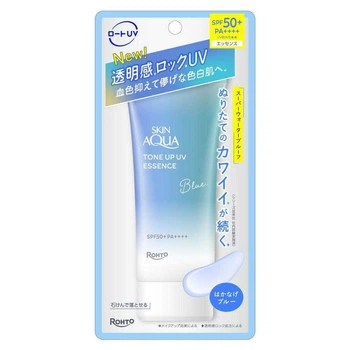Сонцезахисна тонуюча есенція Skin Aqua Tone Up UV Essence Blue SPF50+ PA++++ з блакитним відтінком, 70 г
