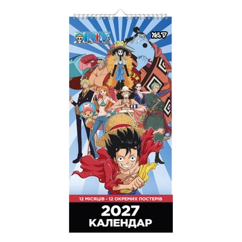 Календарь постер настенный 2027 YES One Piece 270259 20х40 см 5290005