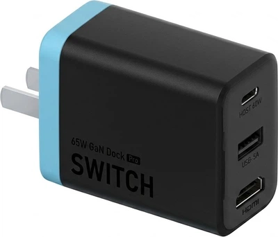 Док-станция Hagibis для Nintendo Switch/Nintendo Switch 2 Black/Blue (TC-064CH65)