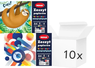 Zestaw papierów Beniamin Kolorowy Samoprzylepny A4 8 arkuszy 8 kolorów 10 szt (5904441115062)