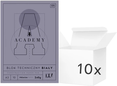 Zestaw bloków technicznych Interdruk Academy A3 10 arkuszy 10 szt (5902277333544)