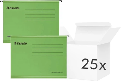 Zestaw wiszących teczek Esselte Pendaflex 25 szt zielony (3249440903183)